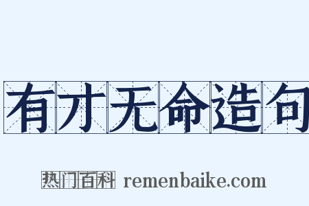 有才无命造句是什么意思的图片